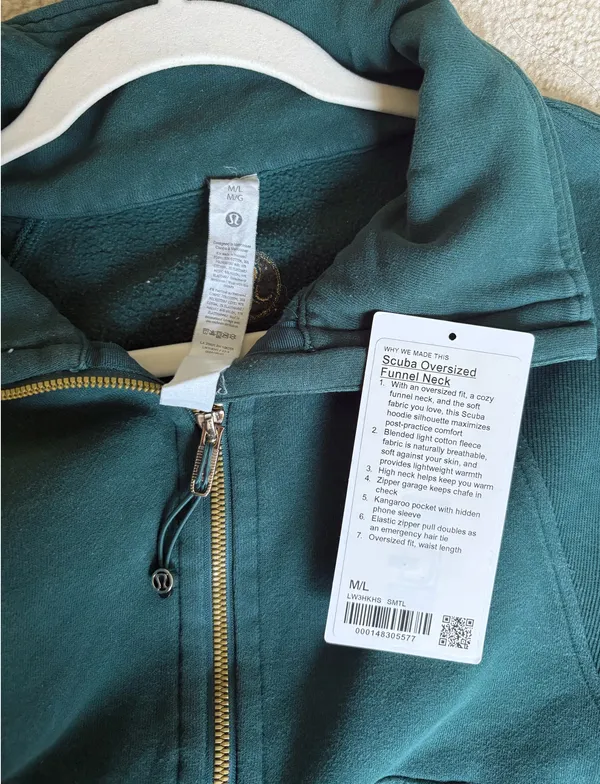 Lululemon Oversized Scuba Funnel Neck Half-Zip - Image 4