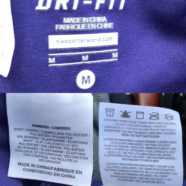 Nike Women’s Shorts Dri-Fit Fold Over Yellow Purple Medium - Image 10
