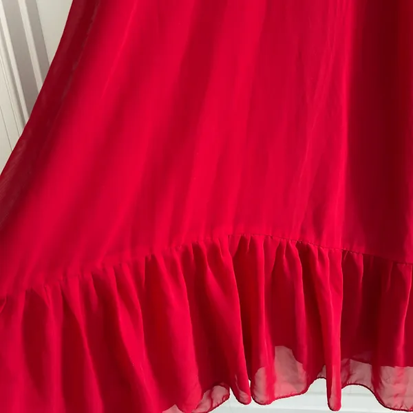 Indian Dress Partywear Red Blue Size XXL - Image 12