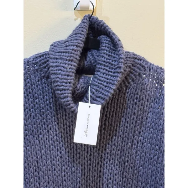 LOVERS + FRIENDS Independent Sweater in Blue Womens Turtleneck Revolve‎ Wool - Image 4