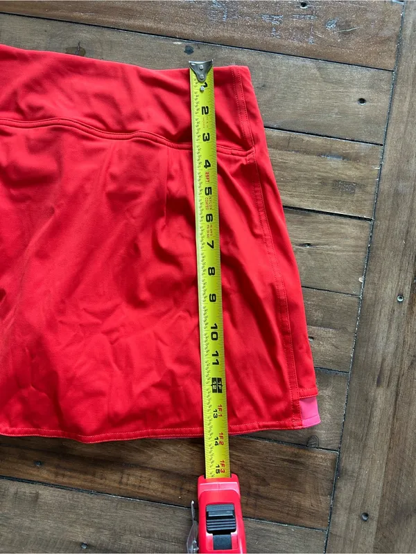 Lululemon Asymmetrical Layered High Rise Tennis Skirt Skort Pink Orange 2 - Image 13