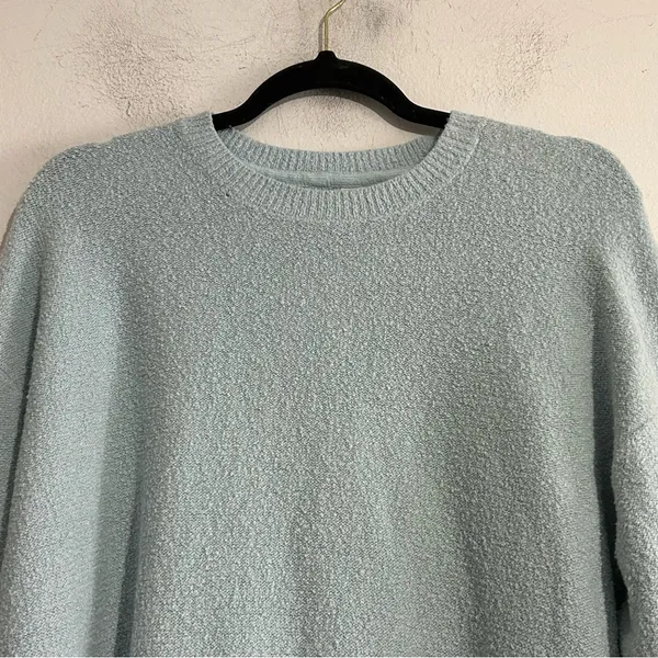 Anthropologie Daily Practice Long Sleeve Sweater Mini Dress Blue Sky Cozy Cabin - Image 8
