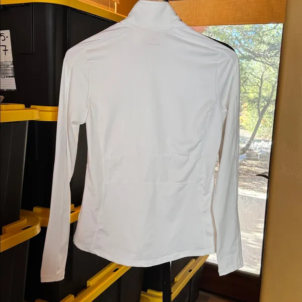 Amazon Running Jacket Slim Fit Zip Up Athletic Jacket with Thumb Holes White Size Small - Image 9