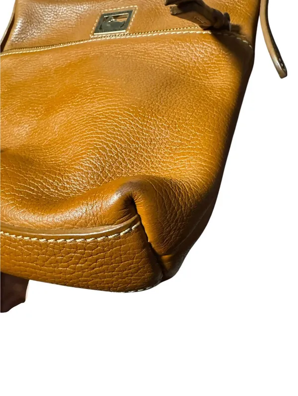 Vintage Dooney & Bourke Tan Leather Crossbody Y2K - Image 3