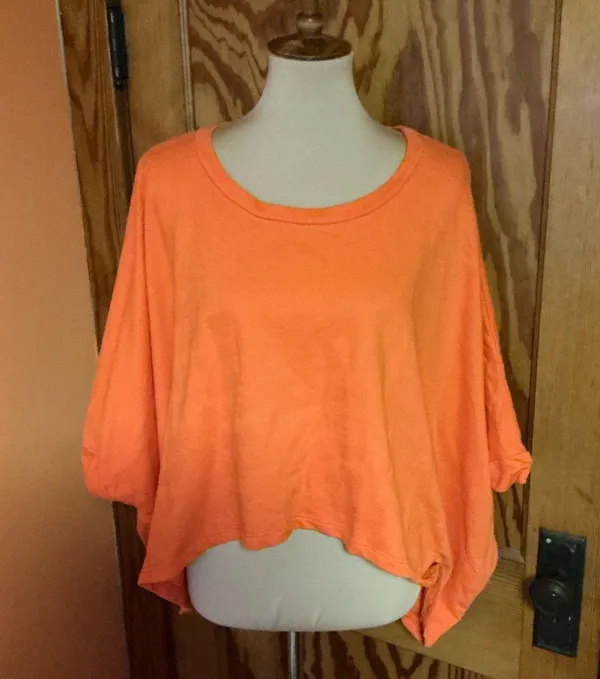 Bucket List Orange Slouchy poncho top - Image 9