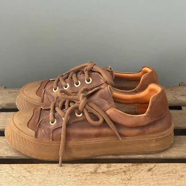 Paul Green Leather Sneakers‎ Size 7.5 A31 - Image 3