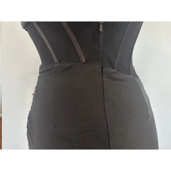 Sherri Hill 55554 Corset Ruched Satin Strapless Prom Dress Sz 0 USED - Image 5