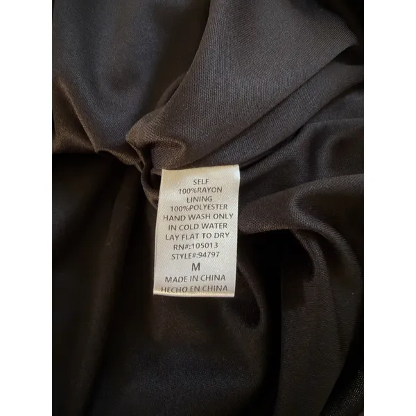 Savanna Jane Dress Womens Size M Black Embroidered Flowy Lined Boho Festival - Image 8