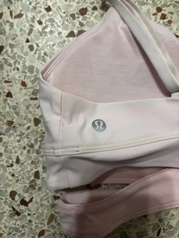 Lululemon Still Now Bra, most likely in the color Strawberry Milksha - Image 6