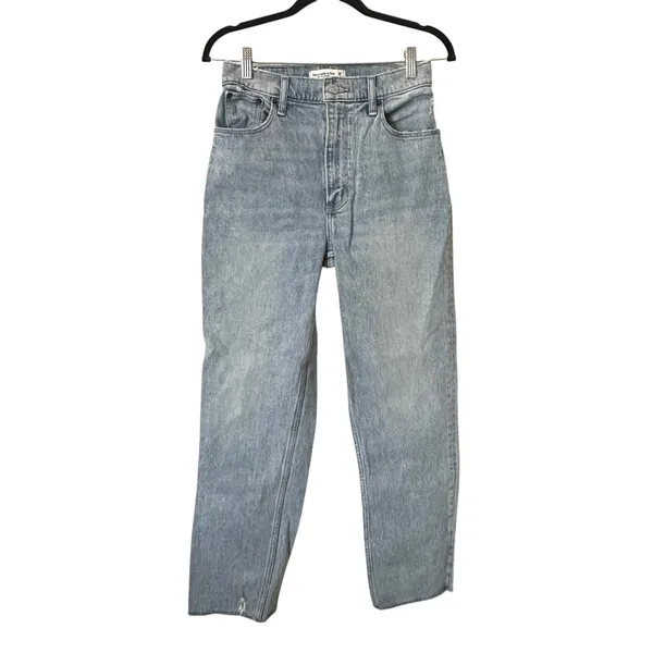 ABERCROMBIE & FITCH Ultra High Rise 90s‎ Straight Denim 26/2R - Image 2