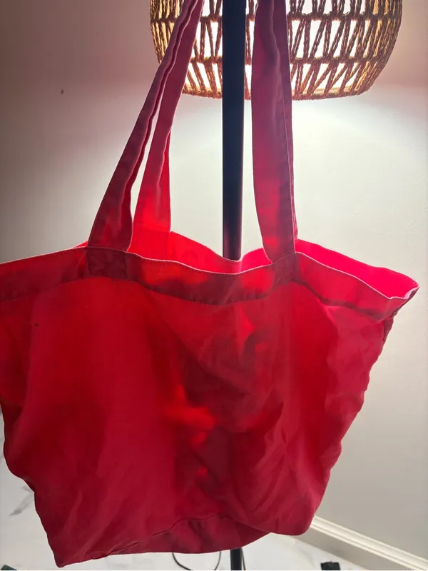 PINK Victoria's Secret Pink Canvas LOVE PINK Logo Tote - Image 5