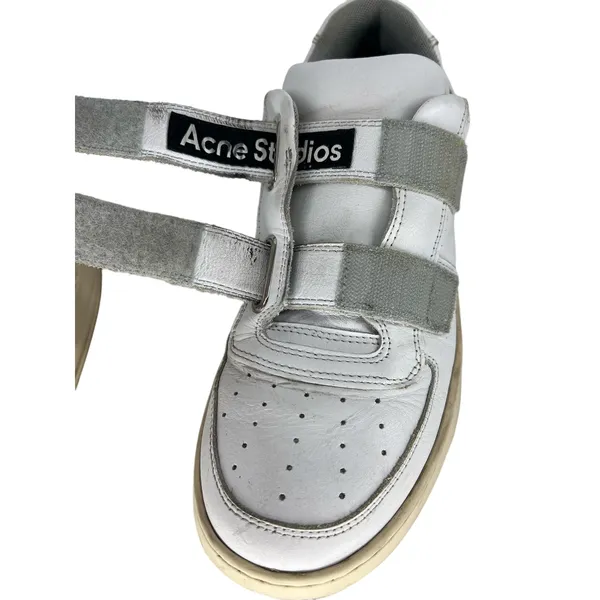 Acne Studios White Face Double Strap Low Top‎ Sneakers - Image 8