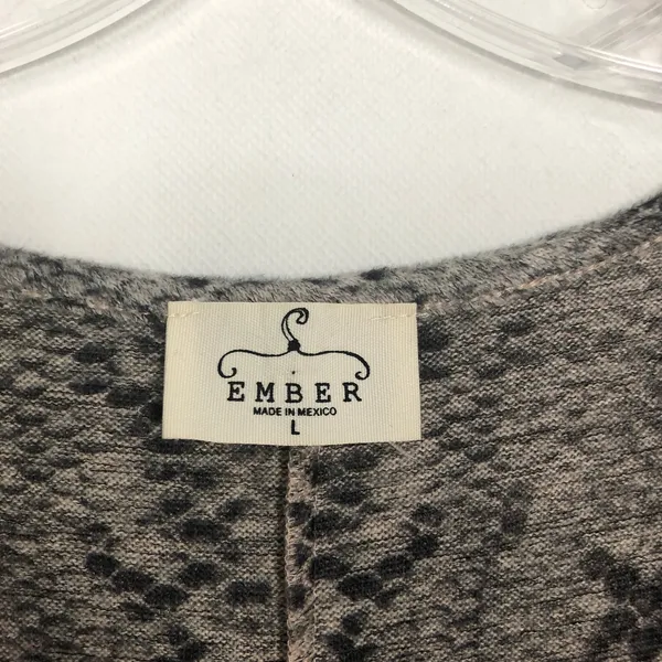 Ember Snake Print V-Neck Dolman Sleeve Top Size L - Image 2