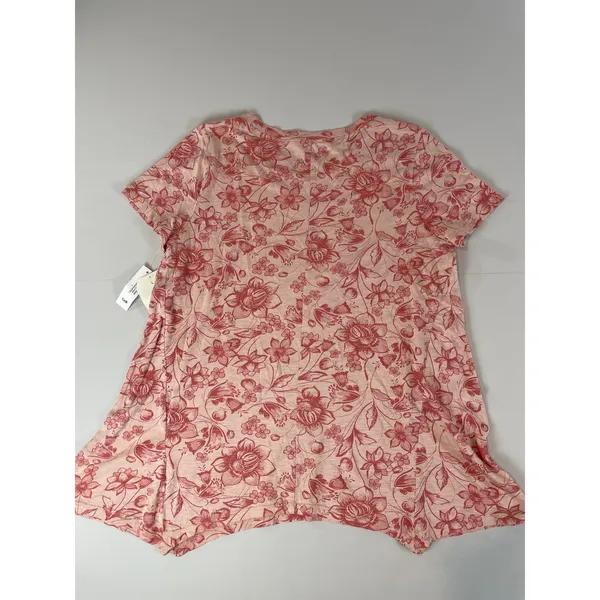 Wonderly Flowy Asymmetrical Hem Floral Top Size L Lightweight NWT - Image 8
