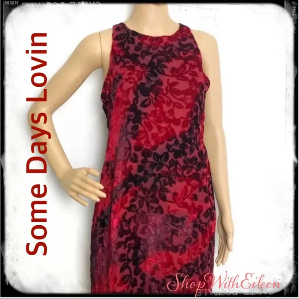 Some Days Lovin REVOLVE Red Burnout Open Back Mini Dress NWT - Image 5