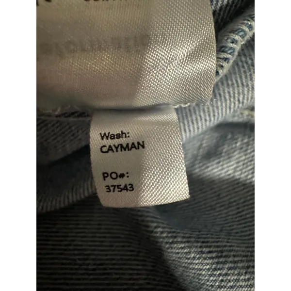 Reformation Jacqui Denim Vest Cayman Wash Button-Front Vest Back Cinch Size S - Image 6