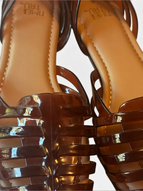 Time and Tru Women's Huarache Jelly Sandals Flats Sz 8 NWT - Image 13