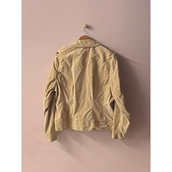 Vintage Handmade Tan/Light Brown Shirt Jacket Size M - Image 2