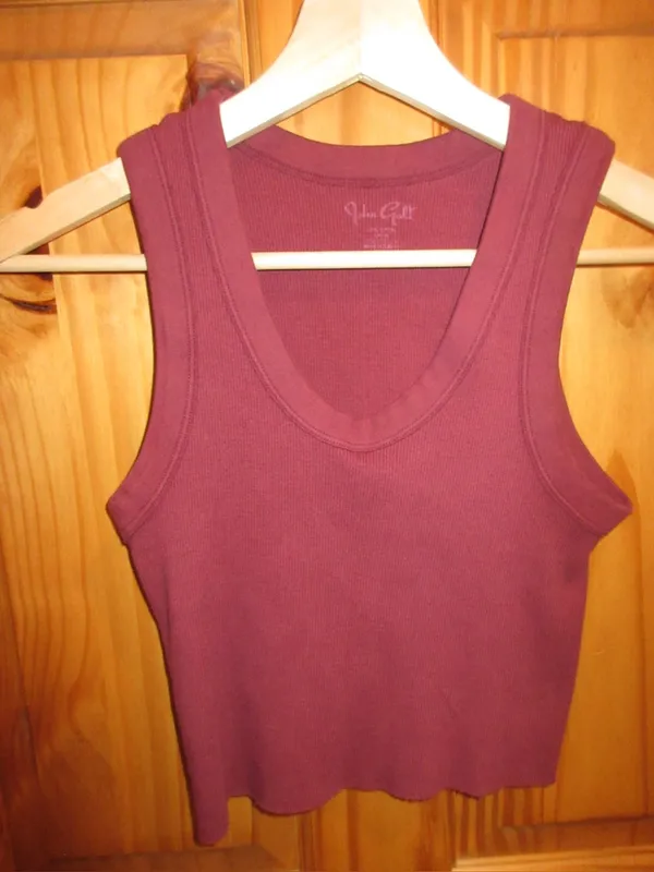 Brandy Melville Tank Top Dark Red - Image 2