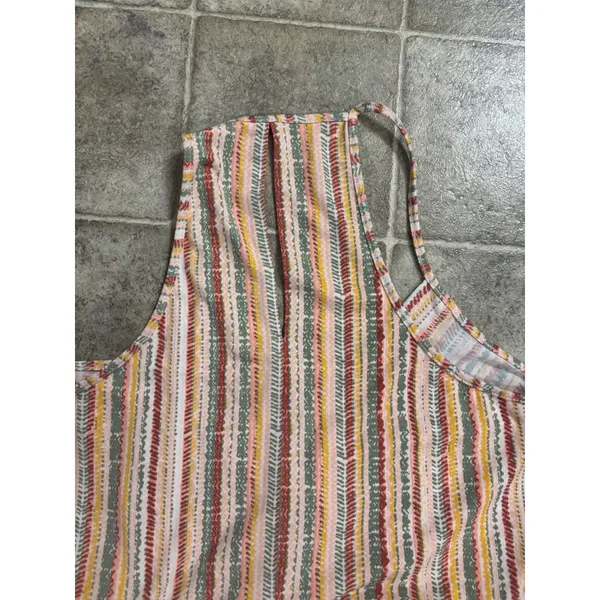 BCBGeneration Womens Multi Color Striped Halter Maxi Dress Pink Yellow Green M‎ - Image 7