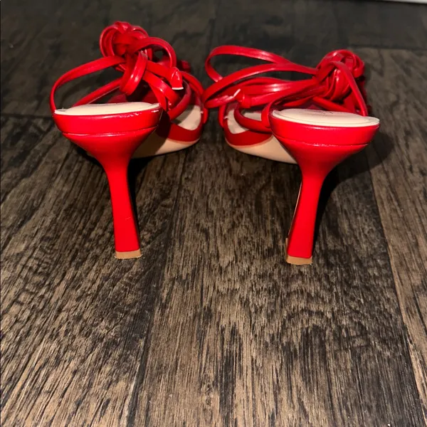Women's Red Strappy Sandals Size 7.5 - Image 2