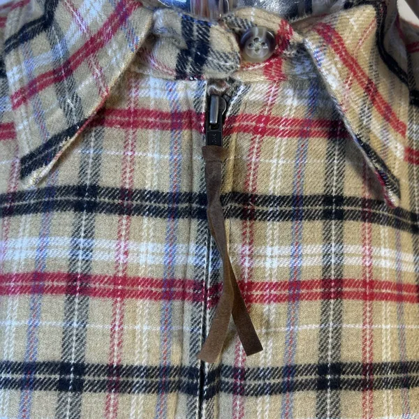 Faded Glory Women’s Size M Plaid Flannel Shirt Western Pullover Zipper New - Image 3