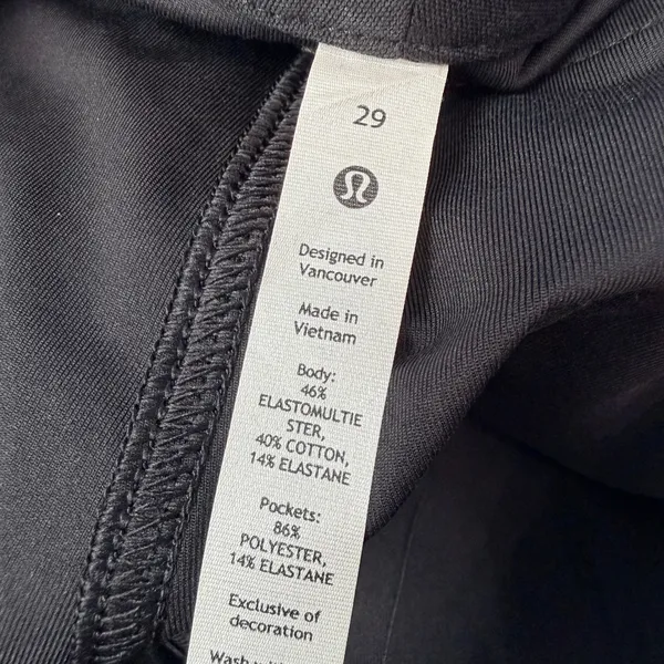 Lululemon City Sleek Size 29 Wide-Leg High-Rise Pant Light Utilitech Black- FLAW - Image 6