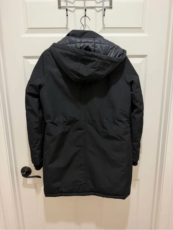 Anna Suhuan Slim Fit Black Puffer Parka Winter Cozy Coat Size Eur 38 US 8 - Image 5