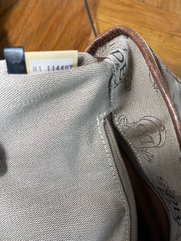 Dooney & Bourke Brown work office Executive Satchel Signature Logo Canvas bag - Image 10