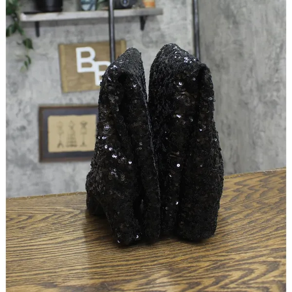 NWT a new day Womens Abba Sequin Foldover Tall Boots 91636693 Black 7M - Image 8
