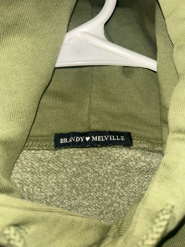 green brandy melville hoodie - Image 3