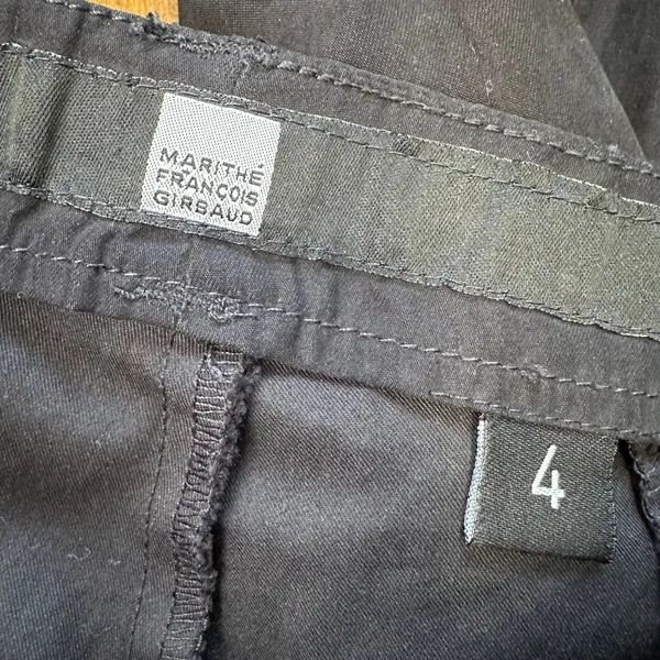 Marithe Francois Trouser Pants‎ Women Size 4 Cotton Black Minimalist Workwear - Image 6