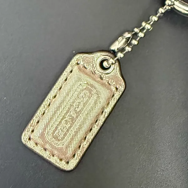 COACH Champagne Gold Shimmer Metallic Pleated Leather Wristlet Wallet - Image 12