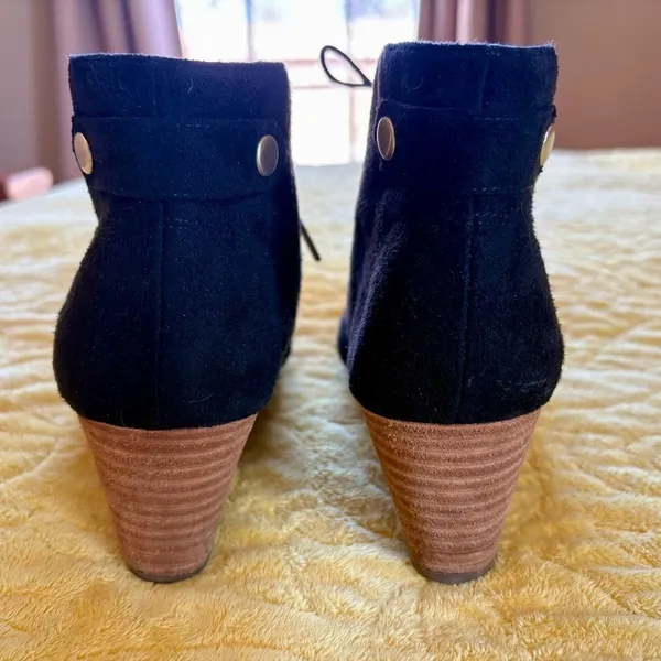 Dr. Scholl's Black Dynasty Wedge Lace Up Booties - Image 7