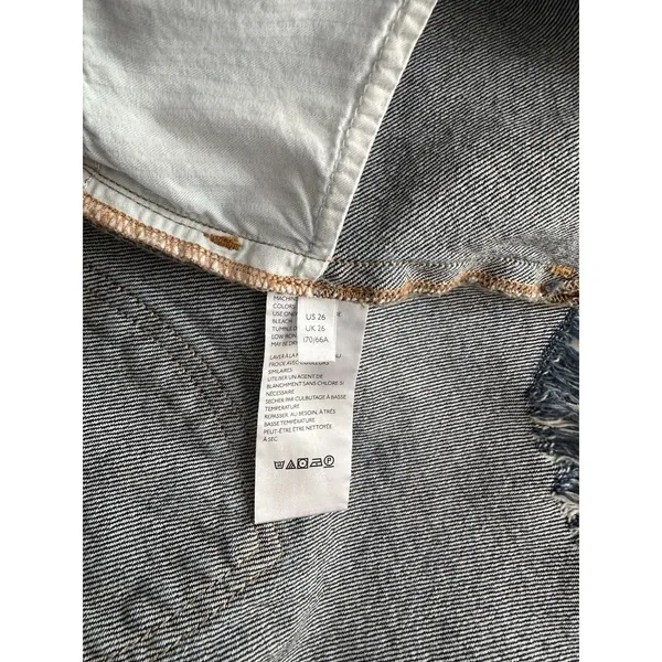 Free People High Waist Bailey Denim Mini skirt 26 - Image 12