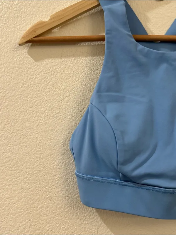 Lululemon Fast & Free Bra Nulux Sports Bra‎ Size 2 Aero Blue - Image 5
