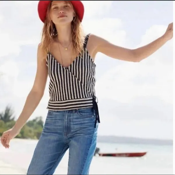 Madewell Stripe Wrap Tank - Image 10