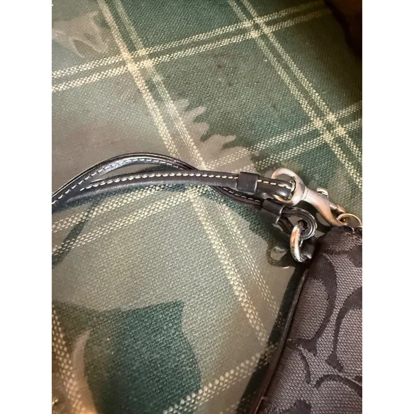 COACH Classic Wristlet with PVC Leather Black - Image 3