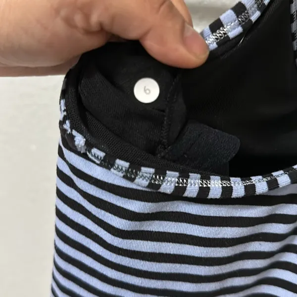 Lululemon Power Y Tank *Luon Parallel Stripe black and purple . New without tags - Image 4