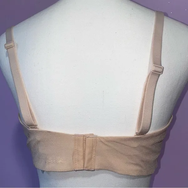 Victoria's Secret PINK Nude Multi-Way Lightly Lined Bra Size L DD Wireless - Image 2