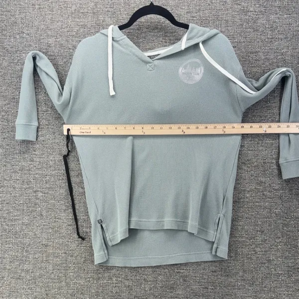 Free Fly Womens Hoodie Medium Fitted Waffle Knit Bamboo Outdoor Adventure Fun - Image 8