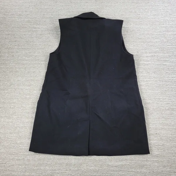 BB Dakota Malcolm Blazer Vest Womens Small Black Notched Lapel Long Line Evening - Image 3