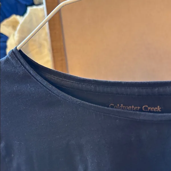 FINAL MARKDOWN Coldwater Creek Black Long Sleeve Top Large - Image 2