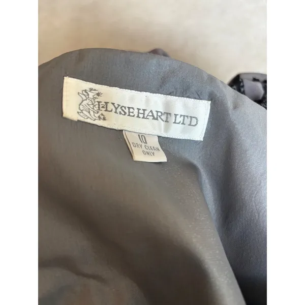 Elyse Hart‎ Ltd Vintage Maxi Dress 10 Gray Safari Giraffe Zebra Print V-Neck Y2K - Image 2