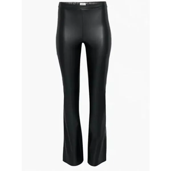 Aritzia Wilfred black faux leather pull on flare pants size 4 - Image 13