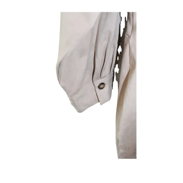 Zara Woman beige faux suede button front camel brown Duster Coat Jacket SZ M‎ - Image 7