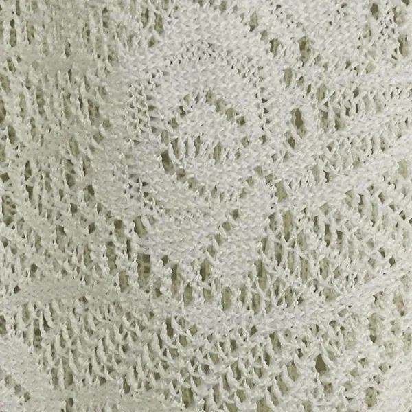 Vintage Boho Lace Cardigan Sz Med Ivory Sheer Floral Cottagecore Fairy Whimsy - Image 7