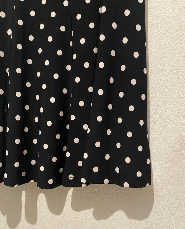 - Black and White Polkadot Dress - Image 4