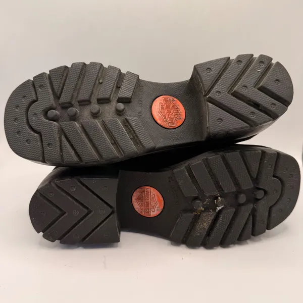 Harley-Davidson Amherst Womens Black Suede Side Zip Biker Boots 82017 Size 8.5 - Image 9