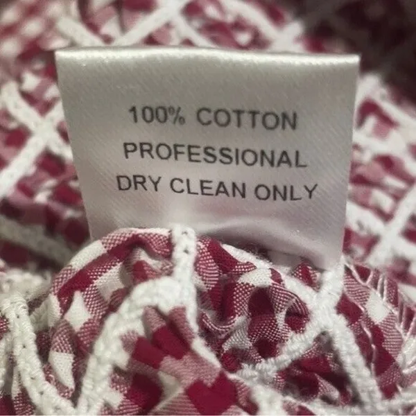 Petersyn Mini Benson Dress XS Smocked Off Shoulder Gingham Cotton NWT - Image 9